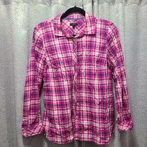 Talbots Vibrant Plaid‎ Button-Up Shirt